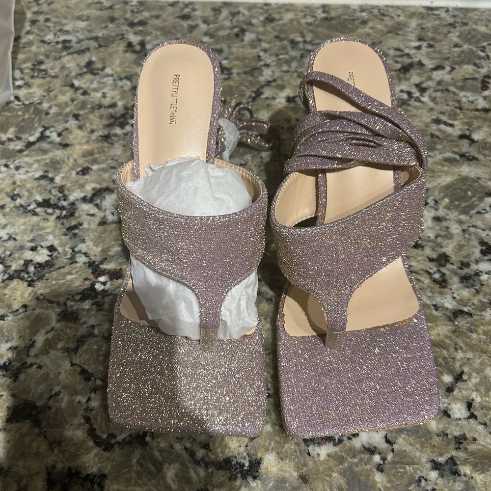 Brand New PrettyLittleThing Glittery Heels